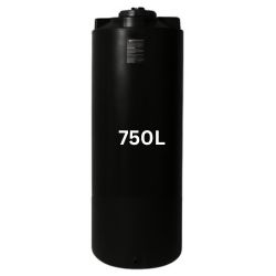 Juodas 750 l geriamojo vandens bakas